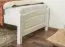 Letto singolo 98, pino massello, laccato bianco, incl. rete a doghe - 80 x 200 cm