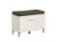 Set armadi ingresso 5 pezzi bianco lucido | Design moderno | Specchio, cuscino e appendiabiti inclusi | Bordi ABS