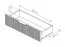 Soggiorno completo - Set D "Sloughia", 3 pz, bianco, maniglie e gambe: metallo