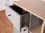 Capiente cassettiera in rovere / grigio, 100 x 120 x 40 cm, bordi in ABS, cassettiera per camera dei ragazzi, 5 scomparti aperti, 2 ante e 4 cassetti, piccole maniglie nere