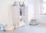 Armadio 003 in pino massiccio | Laccato bianco e blu | 160 x 90 x 60 cm | Design moderno