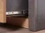 Mobile porta TV "Selun" 13 | Rovere marrone scuro e grigio | 53 x 130 x 53 cm | Design moderno senza maniglie