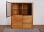 Vetrina Jussara 02, colore: naturale, parzialmente in rovere massiccio - 150 x 124 x 42 cm (A x L x P)