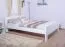 Letto matrimoniale extra lungo 160 x 220 cm | Faggio massello laccato bianco | Design moderno e stabile