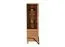 Vetrina Kastav 08, colore: rovere / nero, semisolida, cerniera a destra - 201 x 62 x 40 cm (A x L x P)
