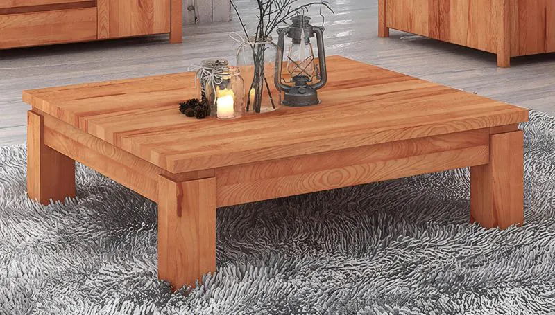 Tavolino da salotto "Tasman" 19 | Faggio massello oliato | 110 x 60 x 40 cm | Design elegante