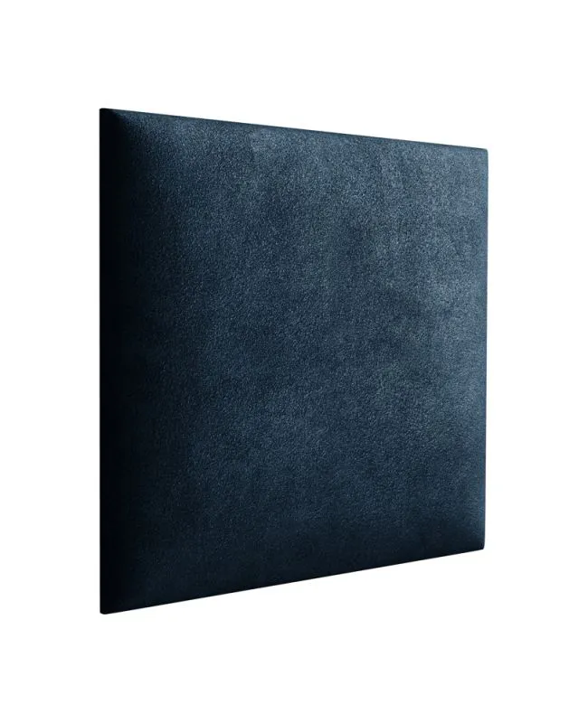 Pannelli imbottiti decorativi set 10 pezzi | Blu scuro velluto | 38 x 40 cm | Facili da pulire