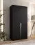 Armadio ad ante battenti "Rida" 01, nero, maniglie: cashmere, 1 scomparto, 1 barra appendiabiti, bordi in ABS, Sistema "Soft-Close", 100 x 52 x 202 cm