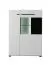 Vetrinetta Idos 04 | Bianco lucido e nero | 2 ante, 8 scomparti, vetro Parsol | 124 x 87,5 x 35 cm