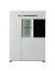 Vetrinetta Idos 04 | Bianco lucido e nero | 2 ante, 8 scomparti, vetro Parsol | 124 x 87,5 x 35 cm
