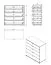 Cassettiera Pecini 01 | Bianco con dettagli neri | 5 cassetti | 95 x 90 x 40 cm