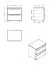 Comodino Banat 11 | Bianco lucido | 2 cassetti | Maniglie in metallo | 42,5 x 44,5 x 33,5 cm