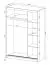 Armadio moderno Bickleigh 03 grigio | 200 x 130 x 62 cm | 5 vani | 2 ante scorrevoli