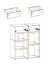 Cassettiera moderna "Jordalsgrenda" 02 | Rovere e nero opaco | 2 ante, 2 cassetti, 5 scomparti | Push to open | 110 x 90 x 40 cm