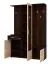 Appendiabiti Cupria 01 rovere Sonoma e scuro | 1 specchio | 5 ganci | 1 cassetto | 10 scomparti | 197,5 x 133,5 x 33 cm