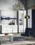 Vetrinetta moderna "Antioch" 03 sinistra | Bianco lucido e grigio chiaro | 201 x 69 x 40 cm | 2 ante, 10 scomparti