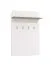 Set ingresso Kove 3 pezzi | Rovere grigio e bianco lucido | Cassettiera, scarpiera con cuscino, armadio con ganci