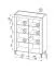 Set camera da letto 5 pezzi "Barbe" | Bianco opaco e rovere | Design moderno | Bordi in ABS