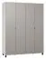 Armadio guardaroba Pantanoso 15 | Ante battenti | Bianco/Grigio | 239 x 185 x 57 cm | Design moderno e praticità