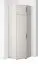 Armadio angolare con top "Boquilla" 14, color cashmere, 2 ante a battente, 6 scomparti, 2 barre appendiabiti, funzione "push-to-open", 43 x 38 x 225 cm