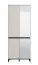 Armadio ad ante battenti "Varvarin" 03, color cashmere, 4 ante, 2 ante a specchio, 9 scomparti, bordi in ABS, 80 x 40 x 205,5 cm