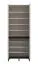 Armadio ad ante battenti "Varvarin" 03, color cashmere, 4 ante, 2 ante a specchio, 9 scomparti, bordi in ABS, 80 x 40 x 205,5 cm