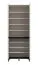 Armadio "Varvarin" 03, color cashmere, 4 ante a battente, 9 scomparti, bordi in ABS, 80 x 40 x 205,5 cm