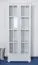 Vetrina in pino massello bianco Junco 34 | 195 x 80 x 35 cm | Design moderno | Ampio spazio | Facile da montare