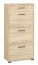 Scarpiera con 3 ante, 1 cassetto e 6 scomparti | Rovere Sonoma chiaro | 126 x 60 x 34 cm | Design moderno