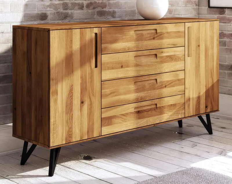 Cassettiera Masterton 12 | Rovere selvatico oliato | 100 x 182 x 45 cm | Design elegante