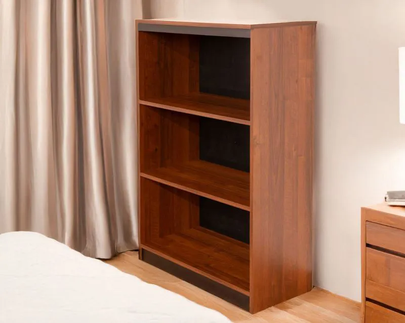 Mojokerto 11 ripiani, colore: noce / nero - Misure: 121 x 80 x 39 cm (A x L x P)
