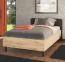 Letto una piazza e mezza Dobasan 01 | Rovere Artisan e grigio | Testiera imbottita | Gambe in metallo | 120 x 200 cm