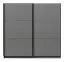 Armadio ad ante scorrevoli "Kule" 08, color grigio grafite, 10 scomparti, 210 x 217 x 62,5 cm