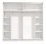 Armadio scorrevole Bogati 03 | Bianco lucido | 2 ante specchio | 2 barre appendiabiti | 210 x 217 x 62,5 cm