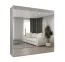 Armadio a battente Korab 135 | Bianco con maniglie nere | 4 ante a specchio | 2 metri larghezza | Soft-Close