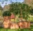 Fioriera Tapaua grande in teak - misure: 45 x 45 x 90 cm (l x p x h)