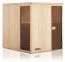 Sauna prefabbricata "Kawir" 68 mm, con 1 finestra e tetto con bordino - misure esterne (l x p x h): 194 x 194 x 199 cm