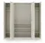 Armadio | Armadio a cerniera | 4 ante | 200 x 61 x 210 cm | Colore: Cashmere | 3 guide per abiti | 7 scomparti | Bordi in ABS | Edegem 01