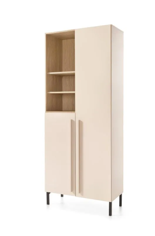 Armadio elegante Authie 03 beige/rovere chiaro | 9 scomparti | 195 x 80 x 40 cm | Bordi in ABS | Struttura solida