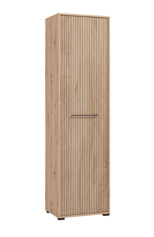 Armadio Paduna 01 rovere Artisan | 2 scomparti | 1 anta | Barra appendiabiti estraibile | 197,5 x 54,5 x 40 cm