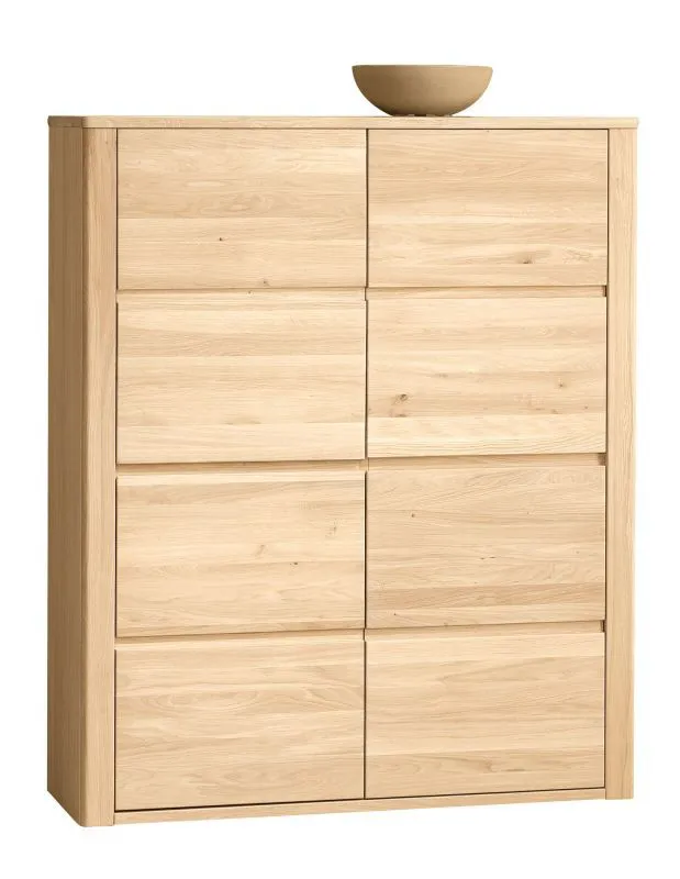 Cassettiera "Jussara" 01 | Marrone chiaro | Rovere parzialmente massello | 150 x 124 x 42 cm