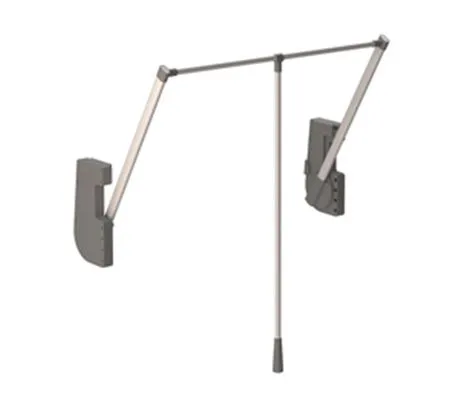 Barra appendiabiti regolabile saliscendi | Per armadi a due ante | Larghezza 75-115 cm | Capacità 18 kg | Colore grigio