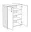 Cassettiera Camprodon 11 | Rovere bianco elegante | 95 x 75 x 37 cm | Design moderno e stabile