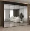 Armadio ad ante battenti "Eiger" 205, color noce, maniglie: nere, 3 barre appendiabiti, 3 scomparti, Sistema "Soft-Close", larghezza: 2,5 m