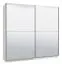 Armadio scorrevole Bogati 03 | Bianco lucido | 2 ante specchio | 2 barre appendiabiti | 210 x 217 x 62,5 cm