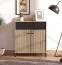 Madia "Kladovo", color rovere Artisan/nero, 2 ante a battente, 1 cassetto, bordi in ABS, 80 x 40 x 90 cm