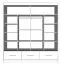 Armadio scorrevole Lusatian 21 | 2 ante con specchio | 12 scomparti | 3 cassetti | Bianco/Grigio | 218 x 203 x 61 cm