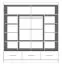 Armadio scorrevole Lusatian 23 | Grigio/Nero con specchio | 2 ante, 12 scomparti, 3 cassetti | 218 x 203 x 61 cm