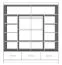Armadio scorrevole Lusatian 14 | Bianco lucido e specchio | 2 ante, 12 scomparti, 3 cassetti | 218 x 203 x 61 cm