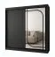 Armadio con ante scorrevoli | Nero opaco | Specchio decorativo | 200 x 62 x 200 cm | 10 scomparti | 2 aste appendiabiti | Dettagli moderni | Armadio